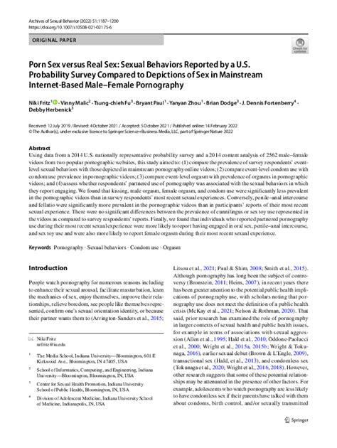 free hd teeny porn|Porn Sex versus Real Sex: Sexual Behaviors Reported by a U.S .